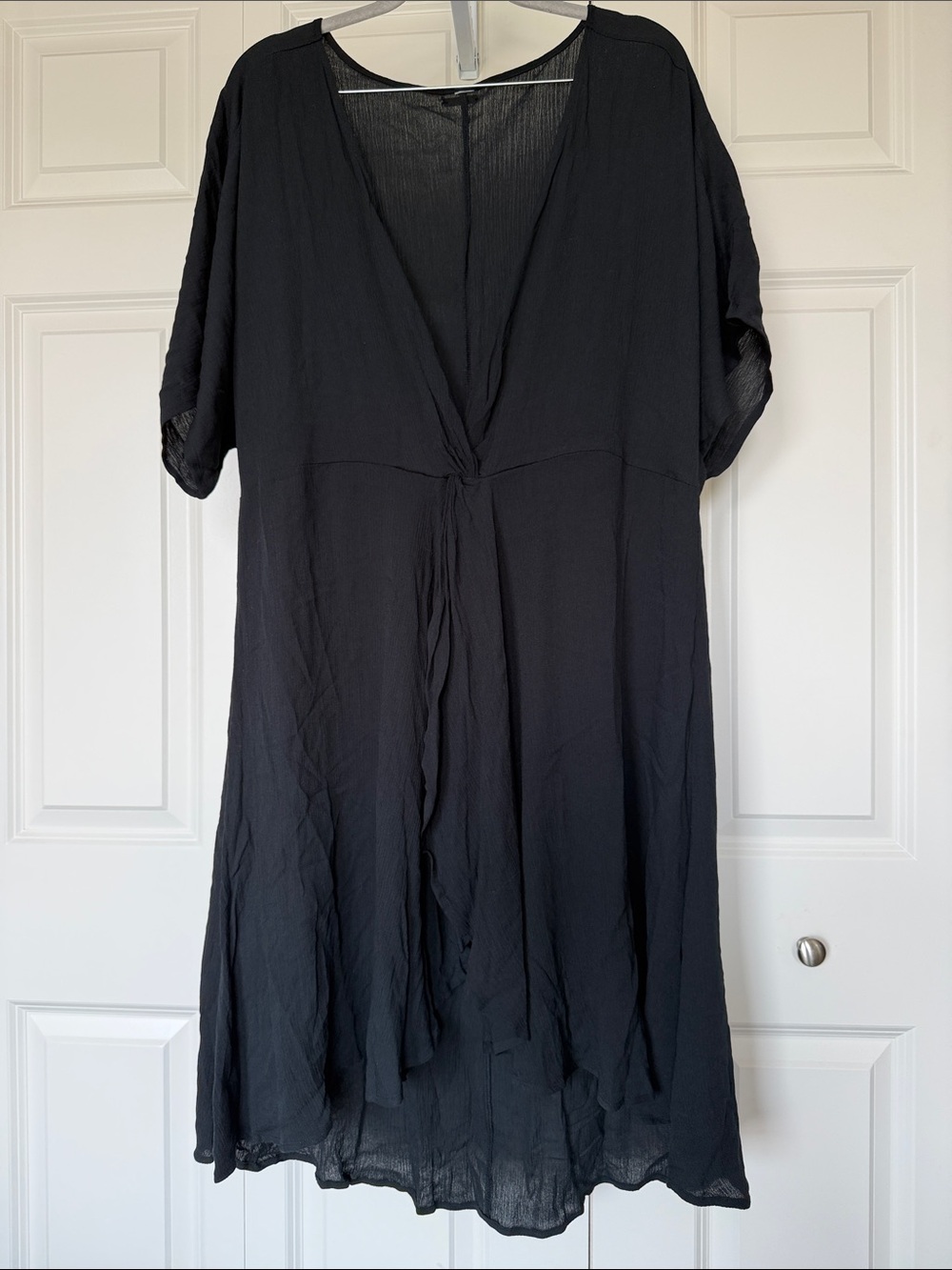 Raisins Curve Black V-Neck Swim Coverup